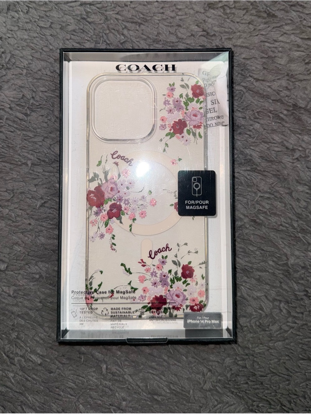 COACH Floral MagSafe Protective Case for iPhone 14 Pro Max NIB